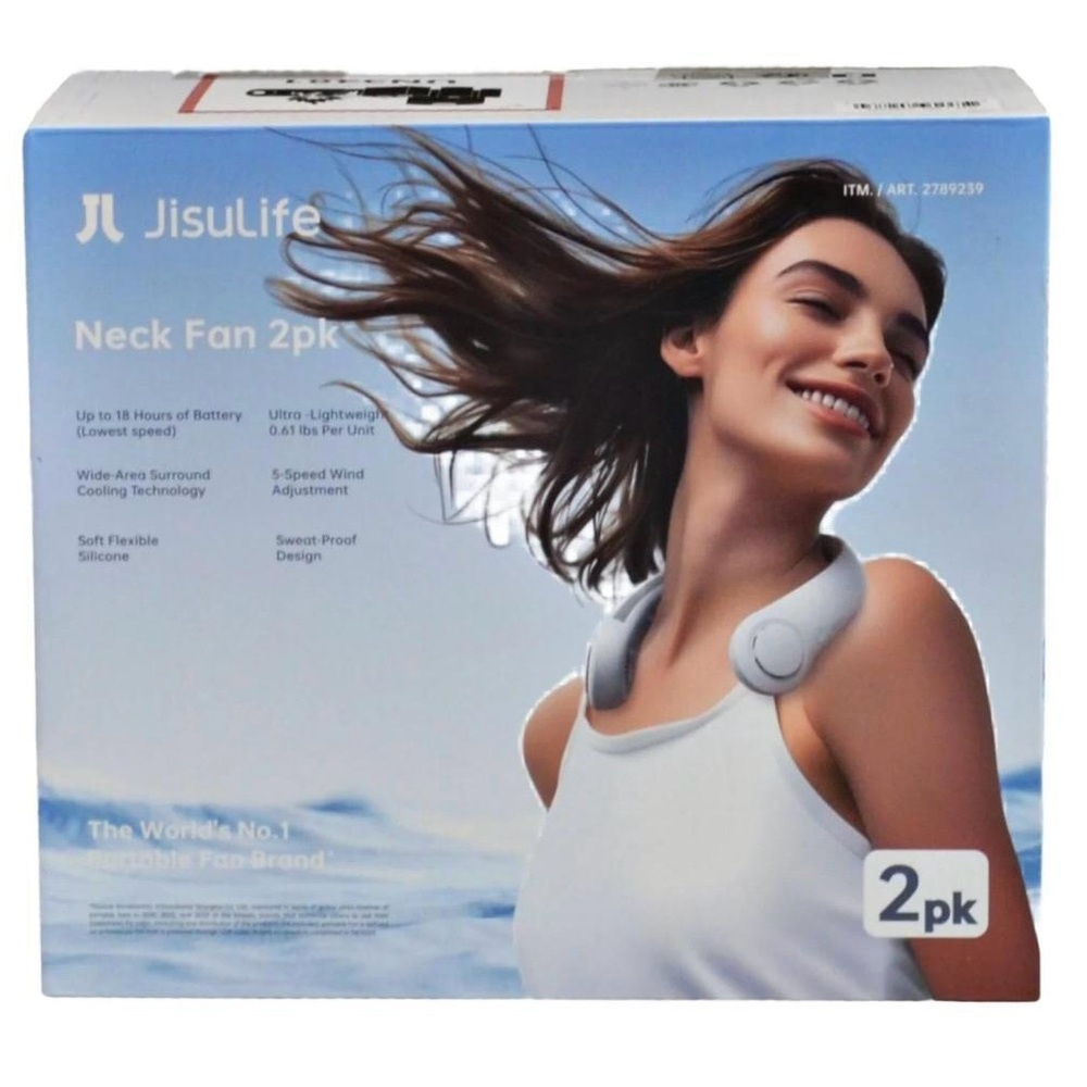 JisuLife White Neck Fan 2-Pack